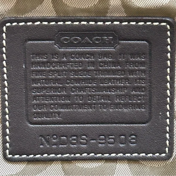 Coach #9503 brown suede small hobo - Picture 9 of 10